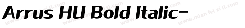 Arrus HU Bold Italic字体转换